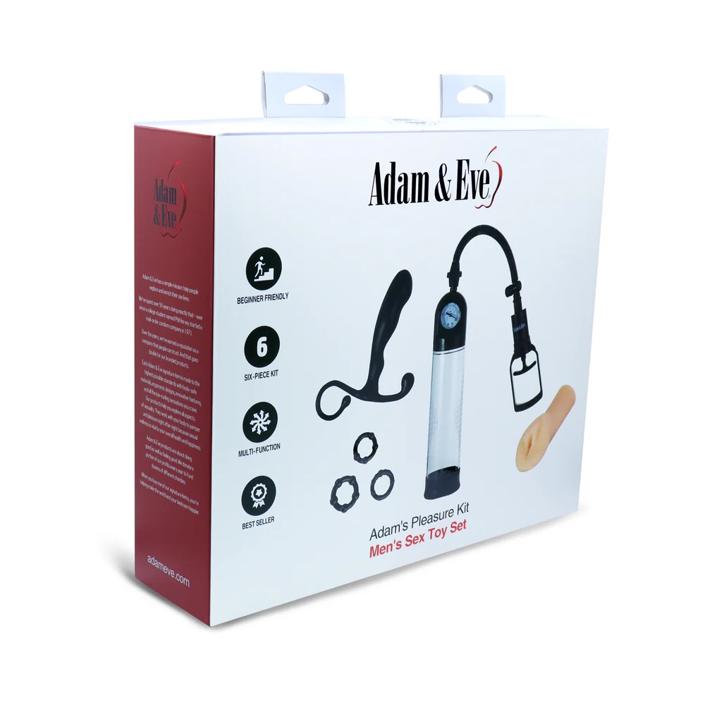 Adam's Pleasure Kit For Him 6pc Sex Toy Kit