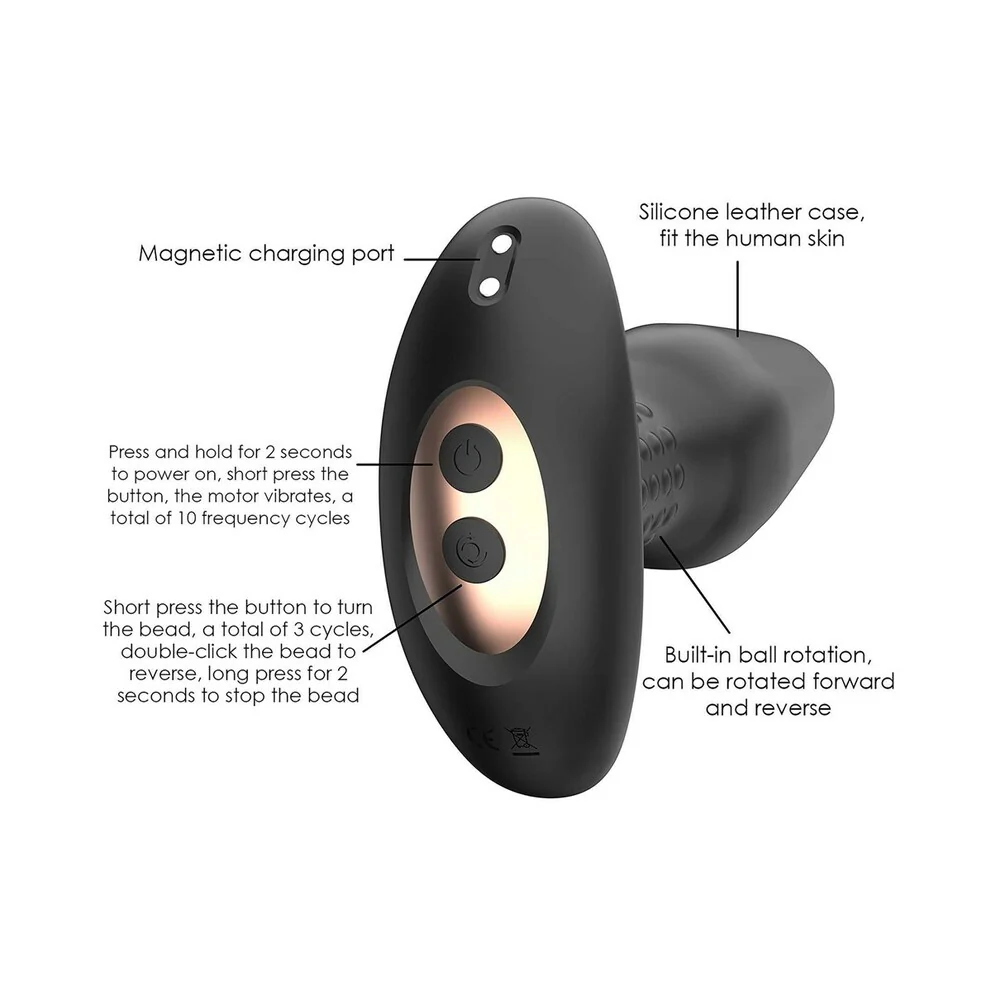 Carl Jr. Vibrating & Rimming Butt Plug with Remote