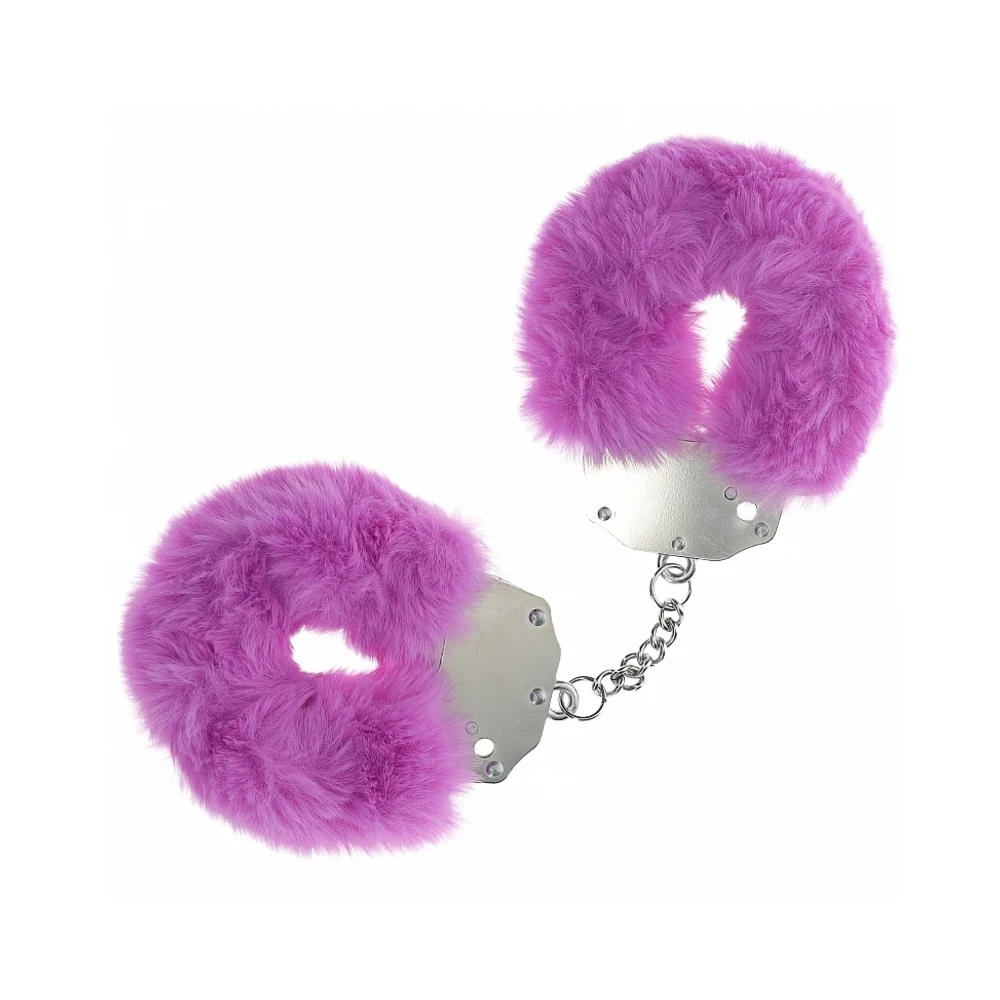 Heavy-Duty Fluffy Handcuffs Purple