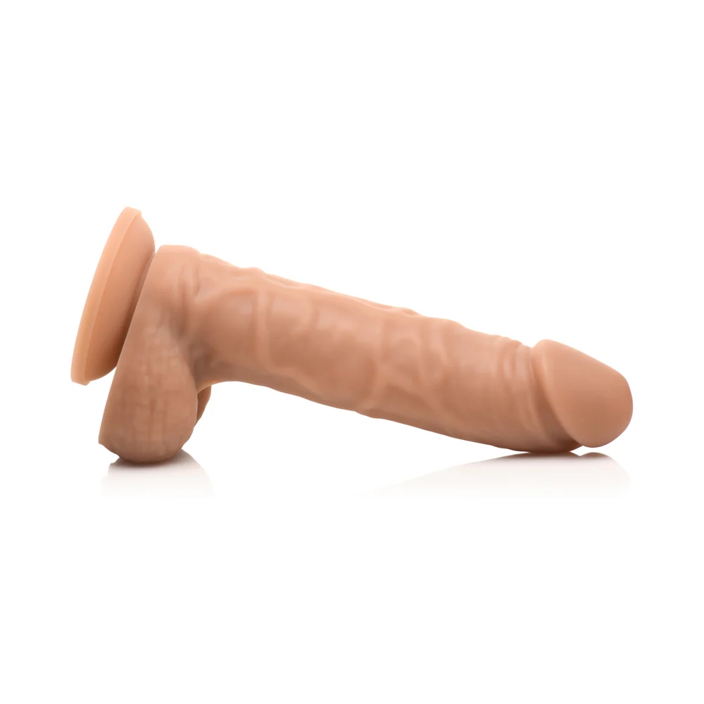 7 Inch Realistic Silicone Dildo with Balls Tan