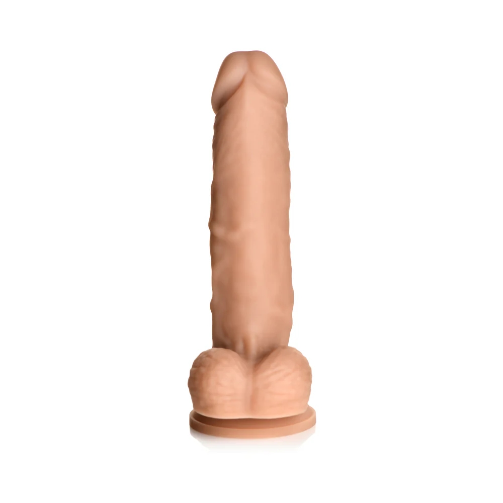 7 Inch Realistic Silicone Dildo with Balls Tan