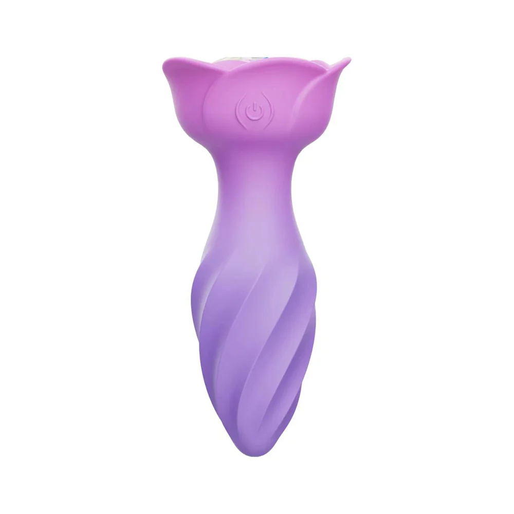 Rotating Rose Plug Jeweled Anal Vibrator