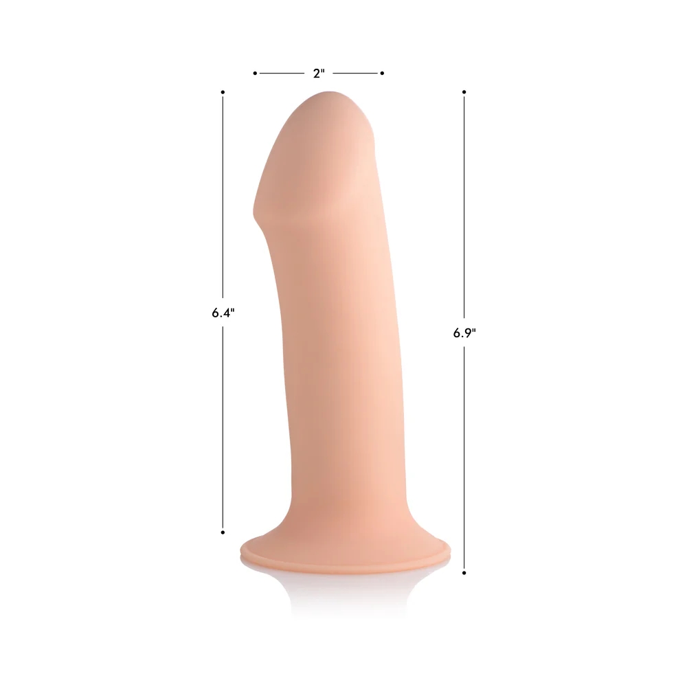 6.9 in. Squeeze-It Squeezable Thick Phallic Dildo Light