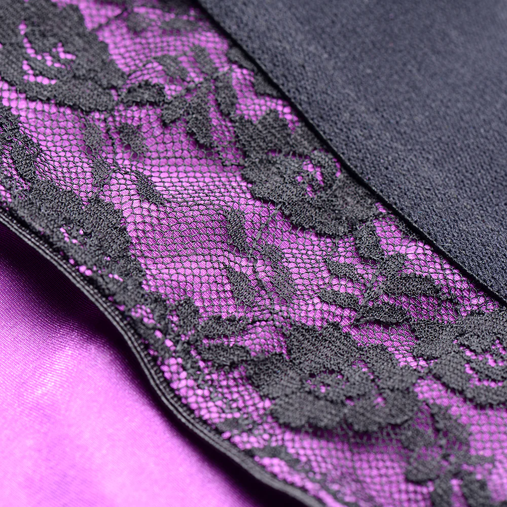 lace envy pegging harness silicone dildo set purple black strap u