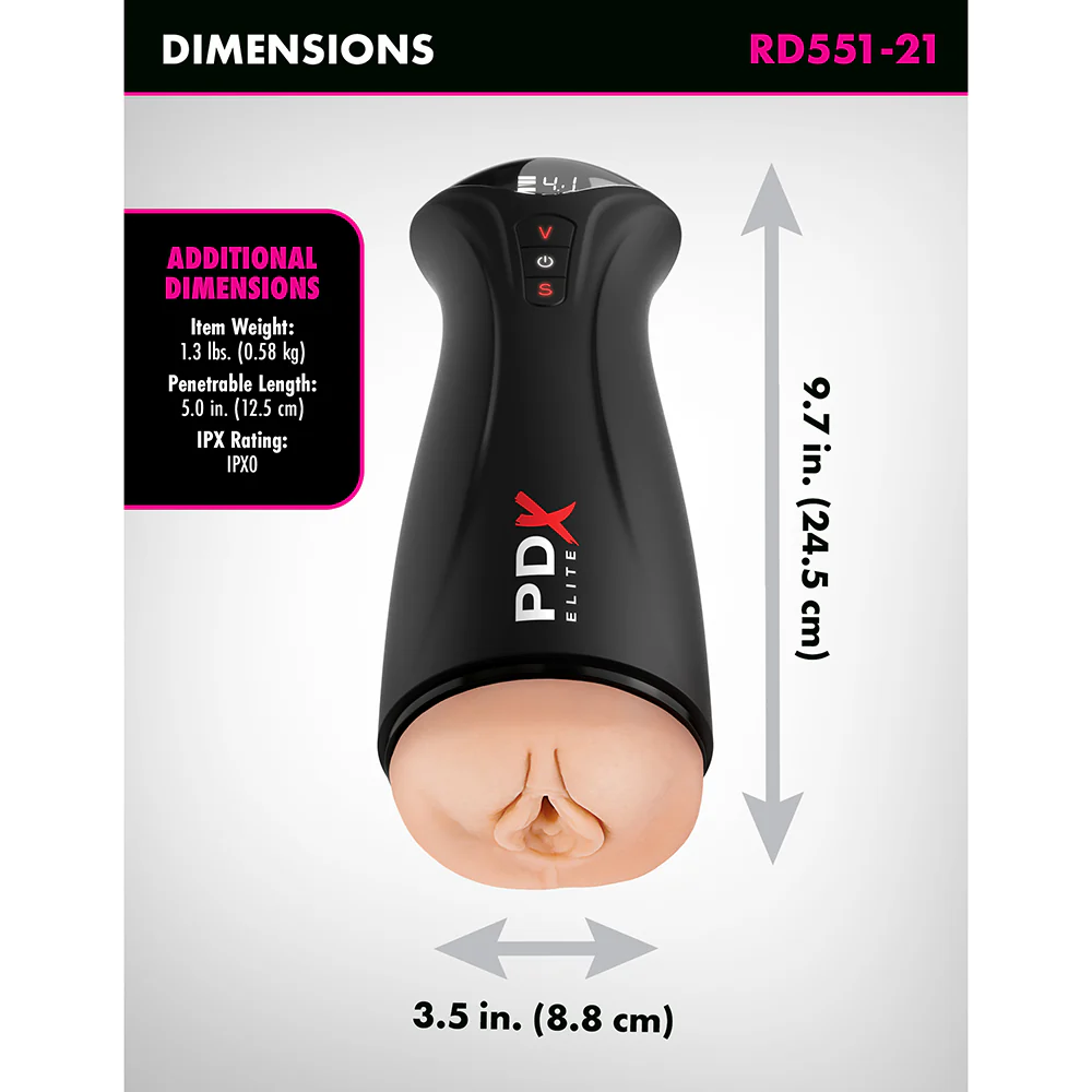 Fuck-Gasm Vibrating & Sucking Vagina Masturbator Light