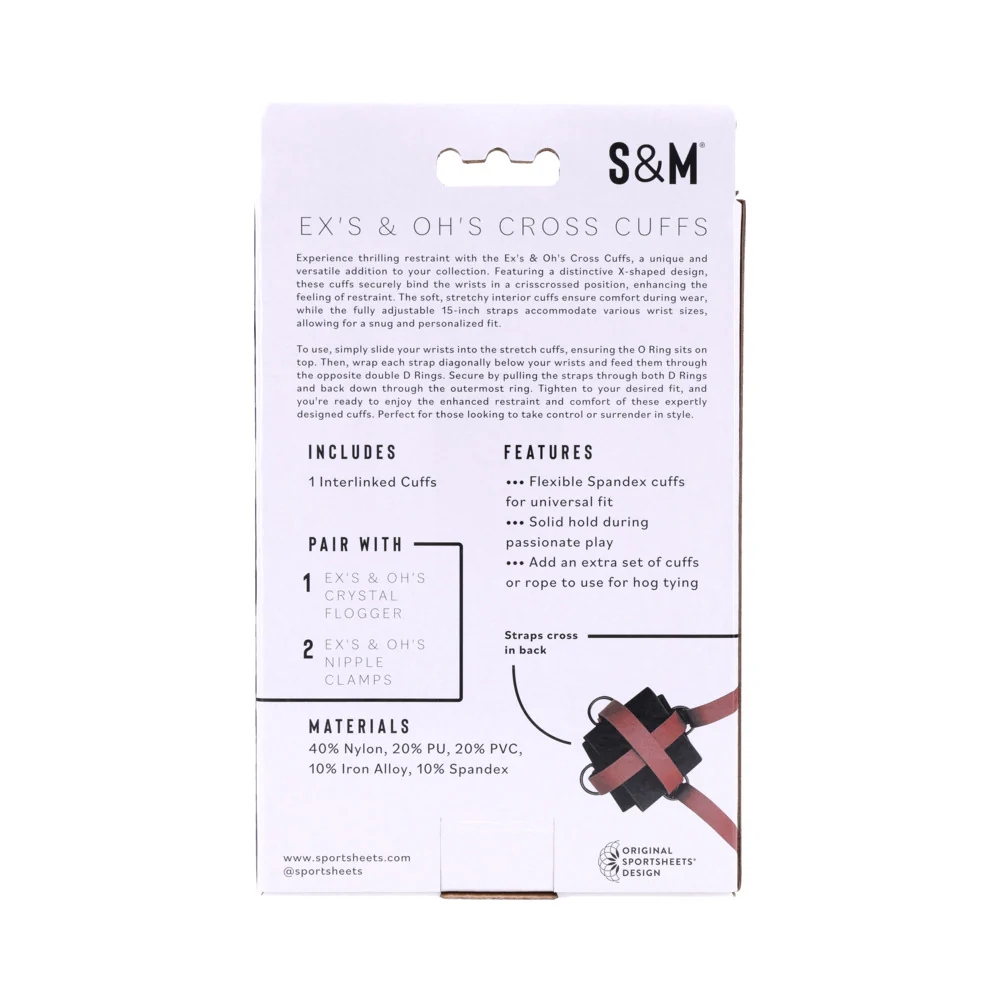 Ex's & Oh's Cross Cuffs