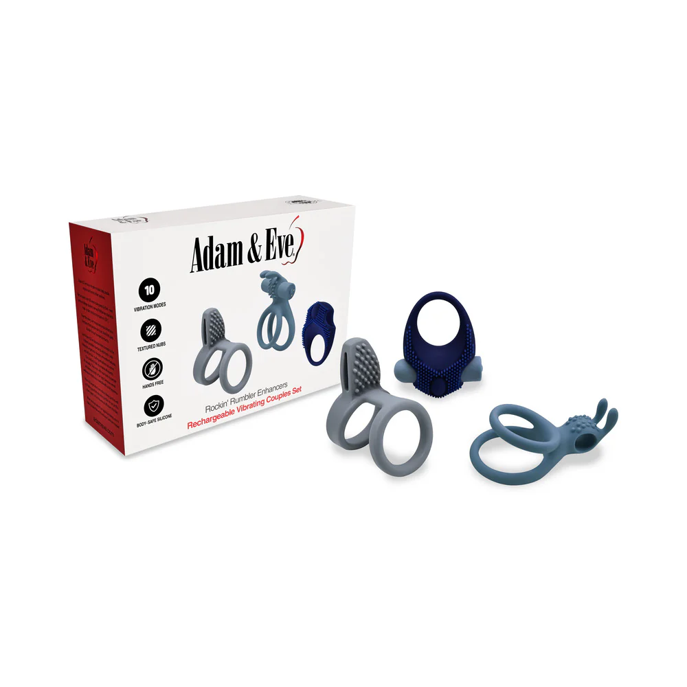 Rockin' Rumbler Enhancers Vibrating Couples Ring Set