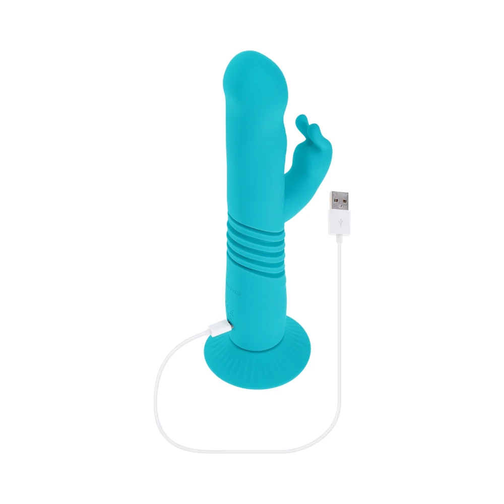 Evolved Bunny Hop Thrusting Rabbit Vibrator Teal