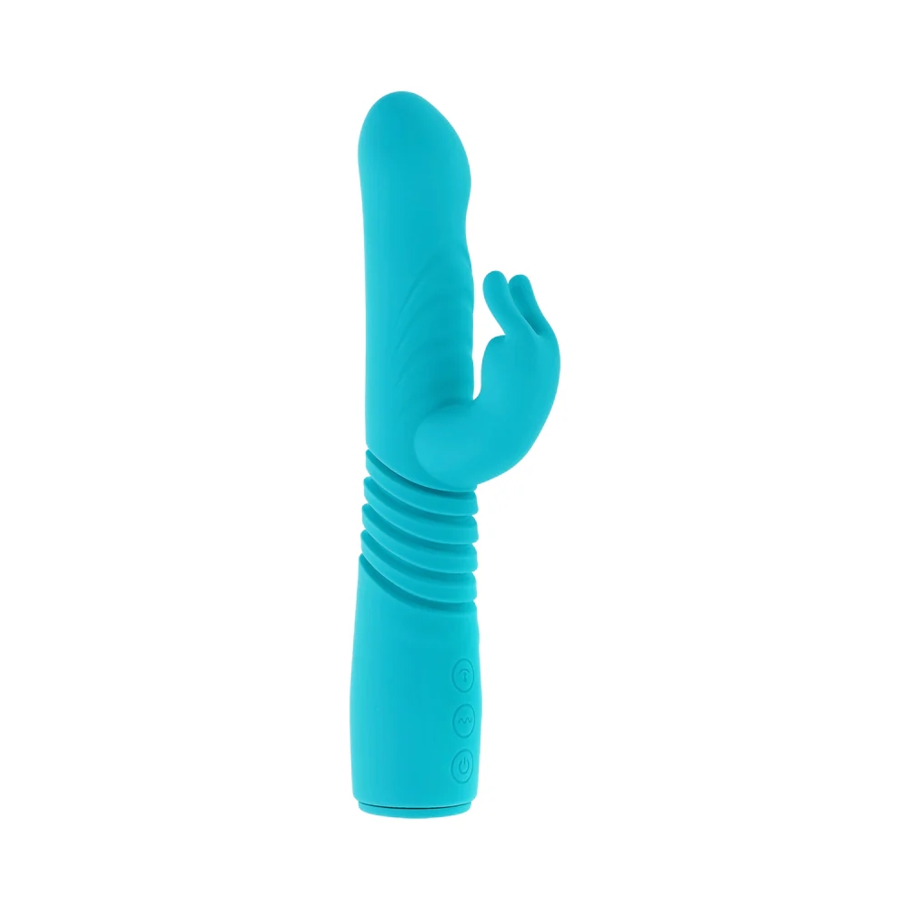 Evolved Bunny Hop Thrusting Rabbit Vibrator Teal