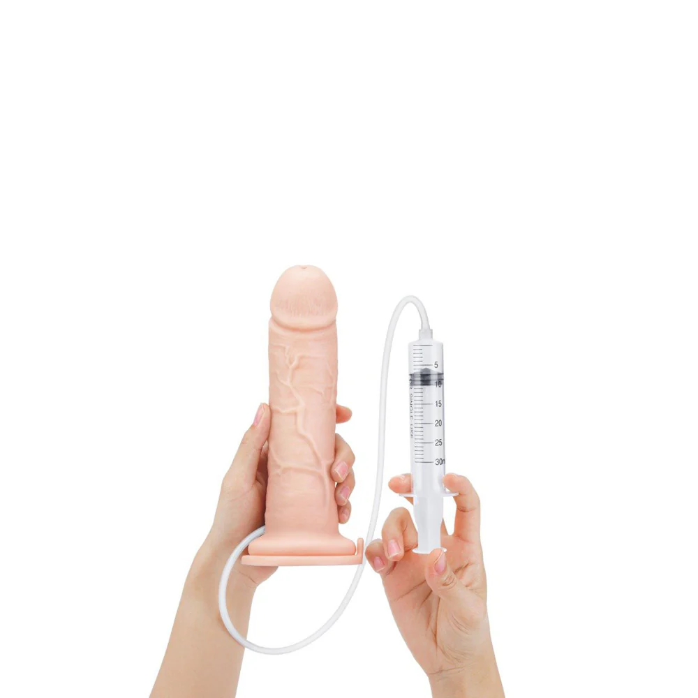 8 in. Ultracock Realistic Squirting Dildo Vanilla