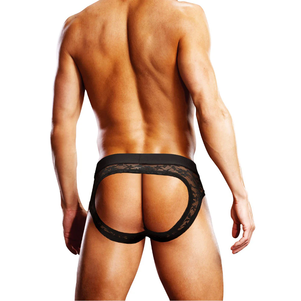 Prowler Lace Open Brief Black