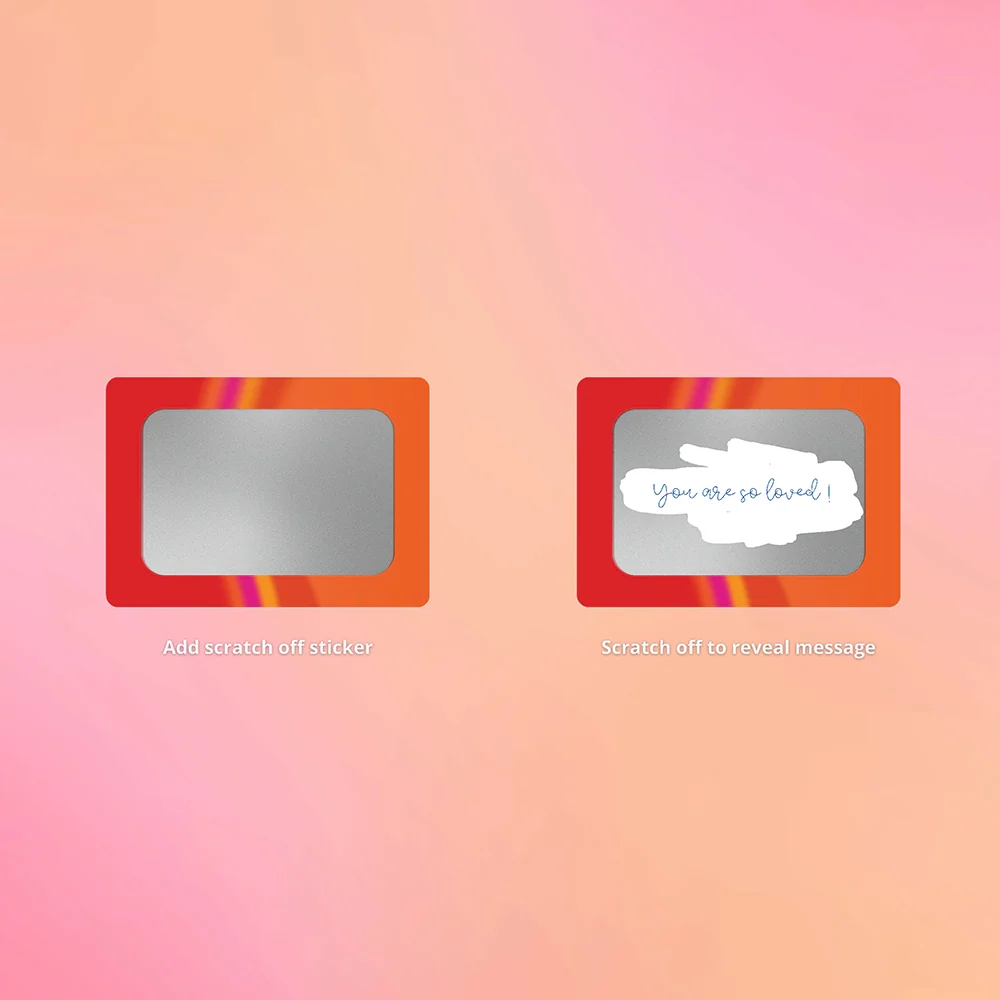 Love to Love Glimmers Scratch Off Personalized Message Kit