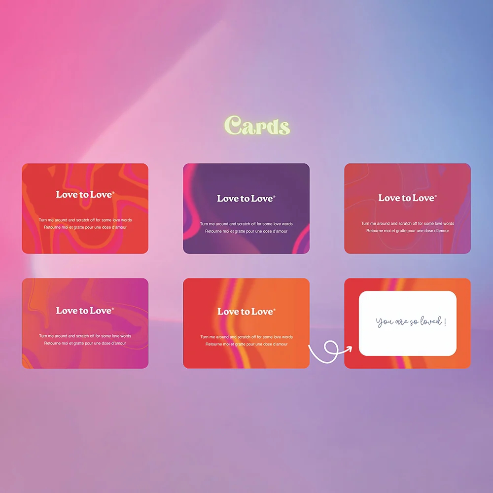 Love to Love Glimmers Scratch Off Personalized Message Kit