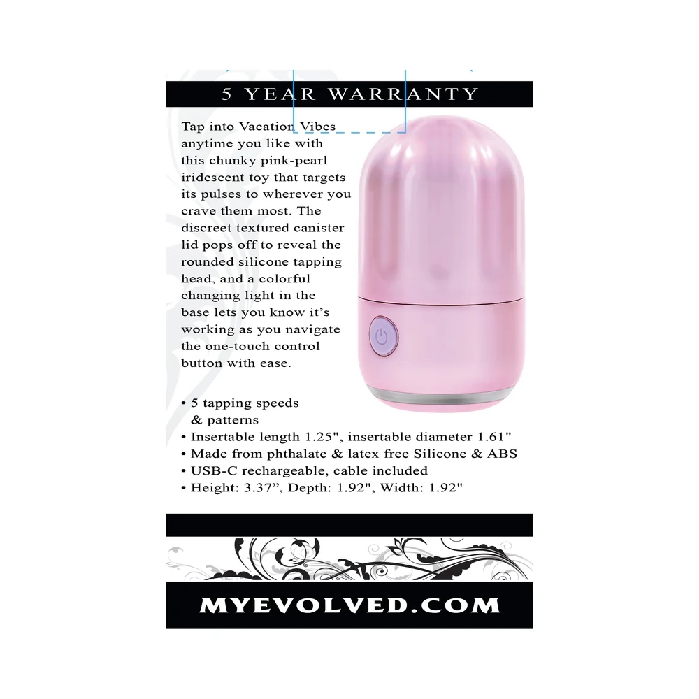 Evolved Vacation Vibes Tapping Clitoral Vibrator Pink