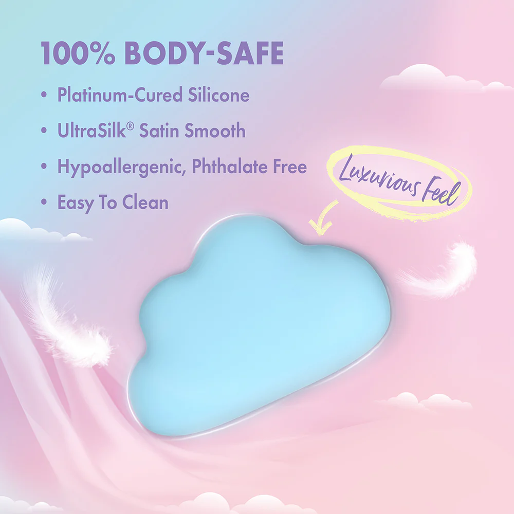cuddle cloud silicone lay on vibrator blue clit massager