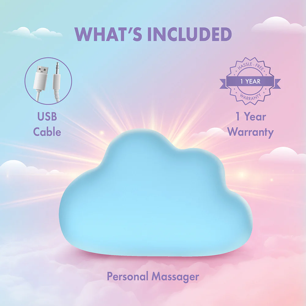 cuddle cloud silicone lay on vibrator blue clit massager