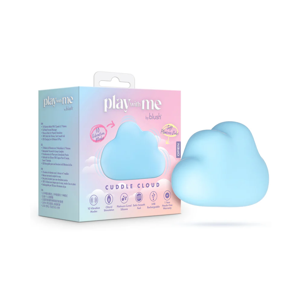 cuddle cloud silicone lay on vibrator blue clit massager