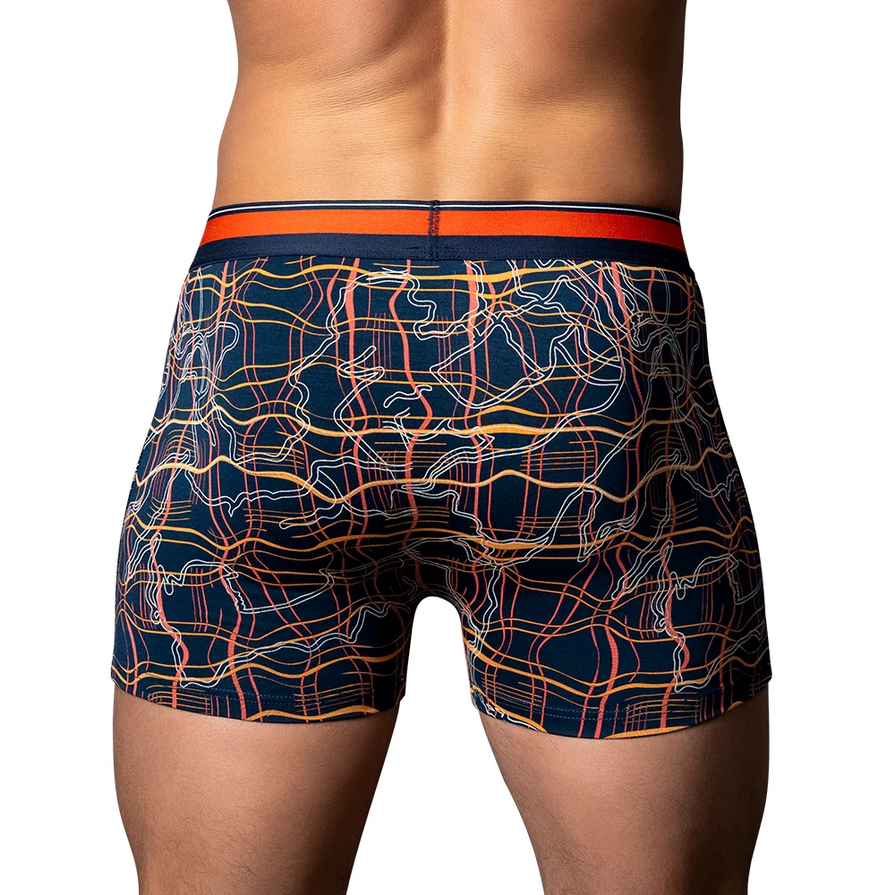 Male Power Soo Cumfy Boxer Brief Navy/Orange