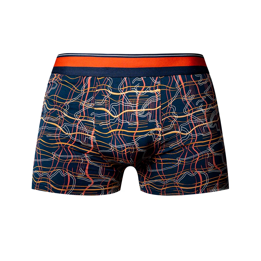 Male Power Soo Cumfy Boxer Brief Navy/Orange