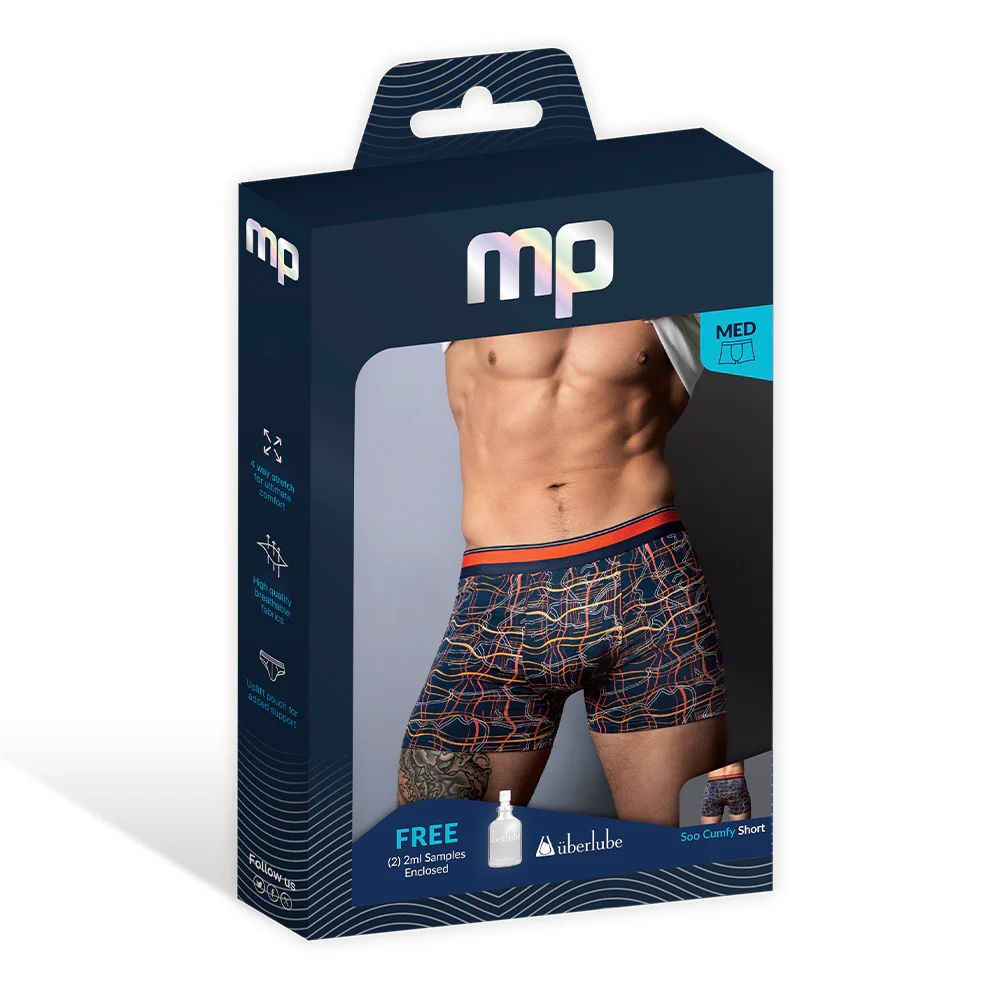 Male Power Soo Cumfy Boxer Brief Navy/Orange