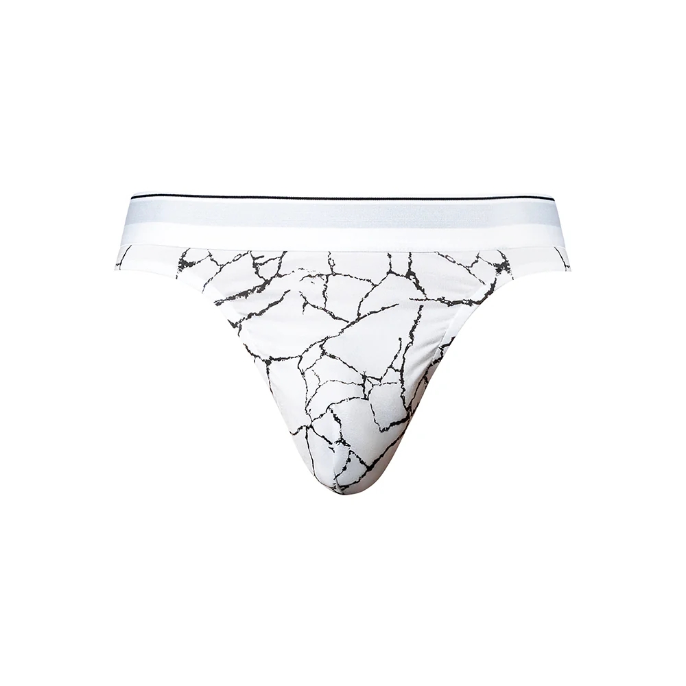 Male Power Soo Cumfy Thong Black/White