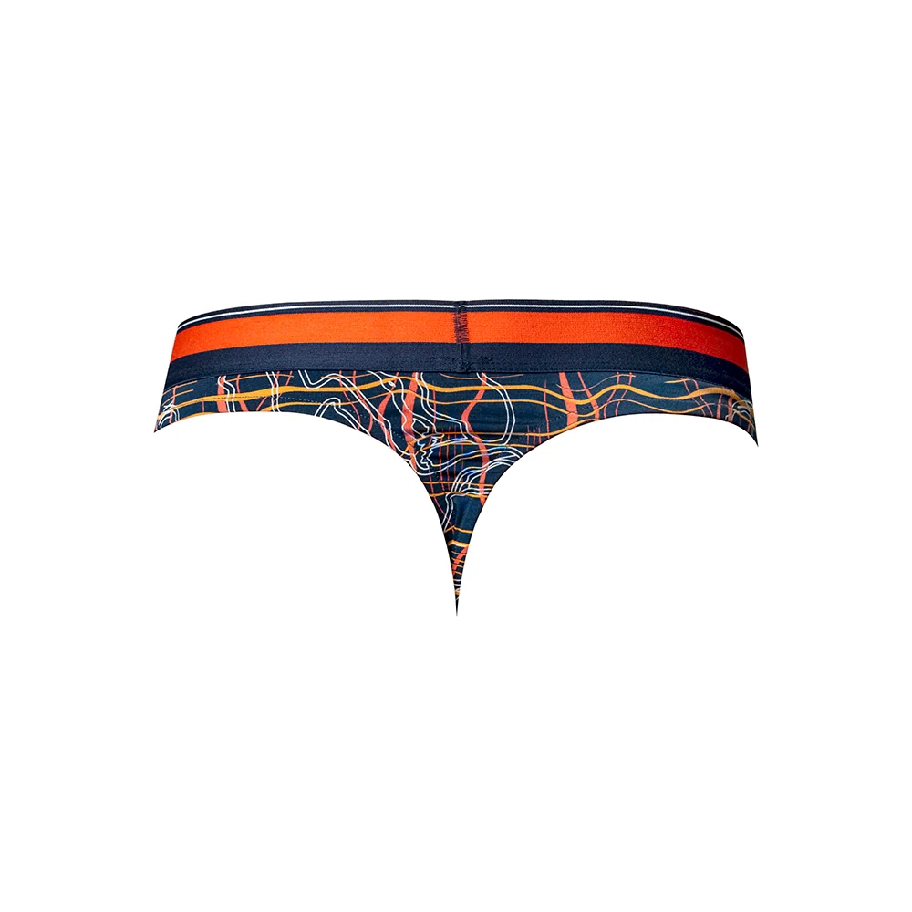 Male Power Soo Cumfy Thong Navy/Orange