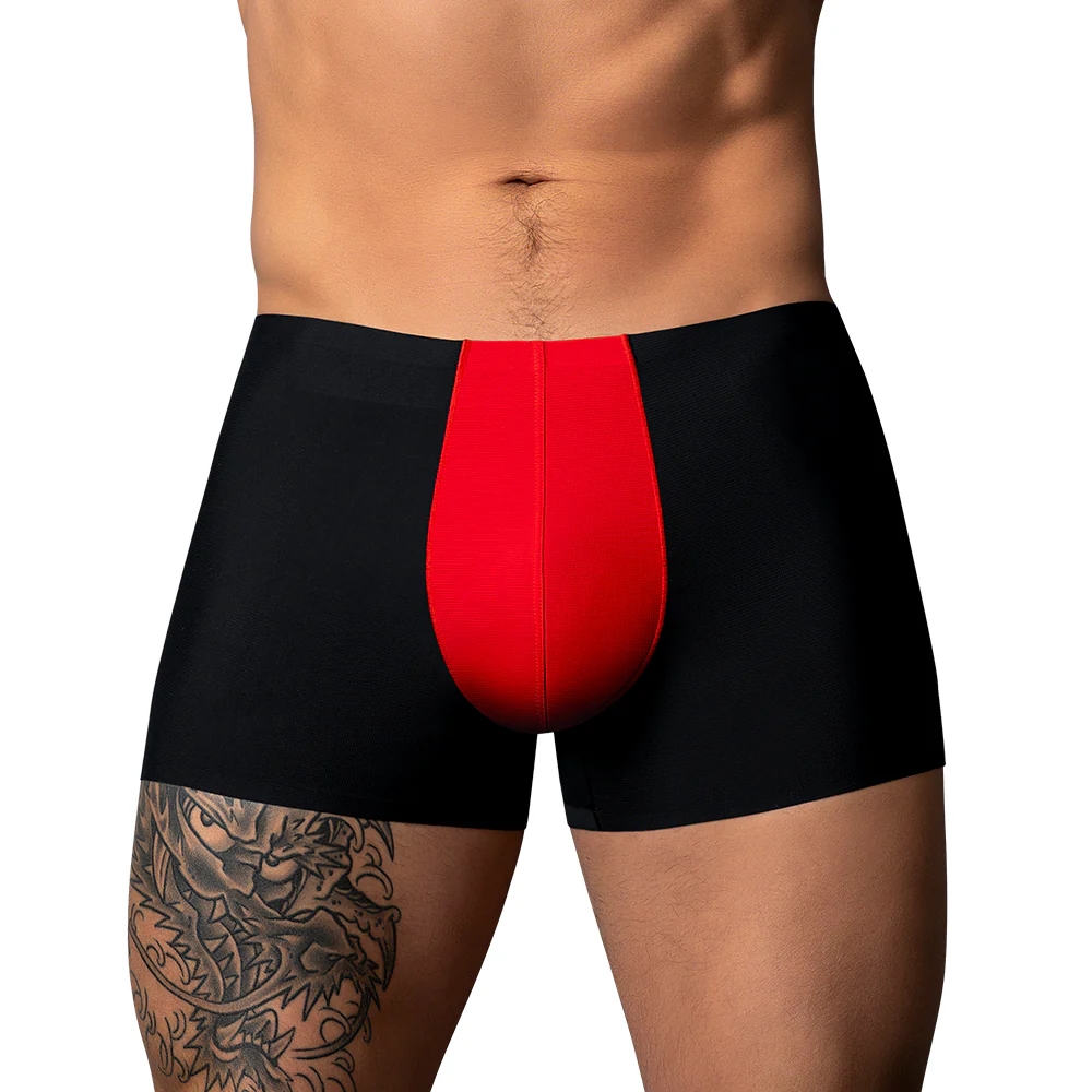 Male Power Hot Mesh Pouch Short Black/Red