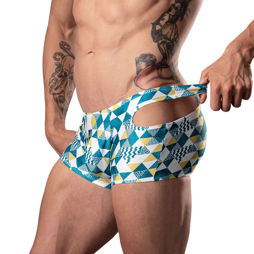 Male Power Cut It Out! Cutout Mini Short Blue/White