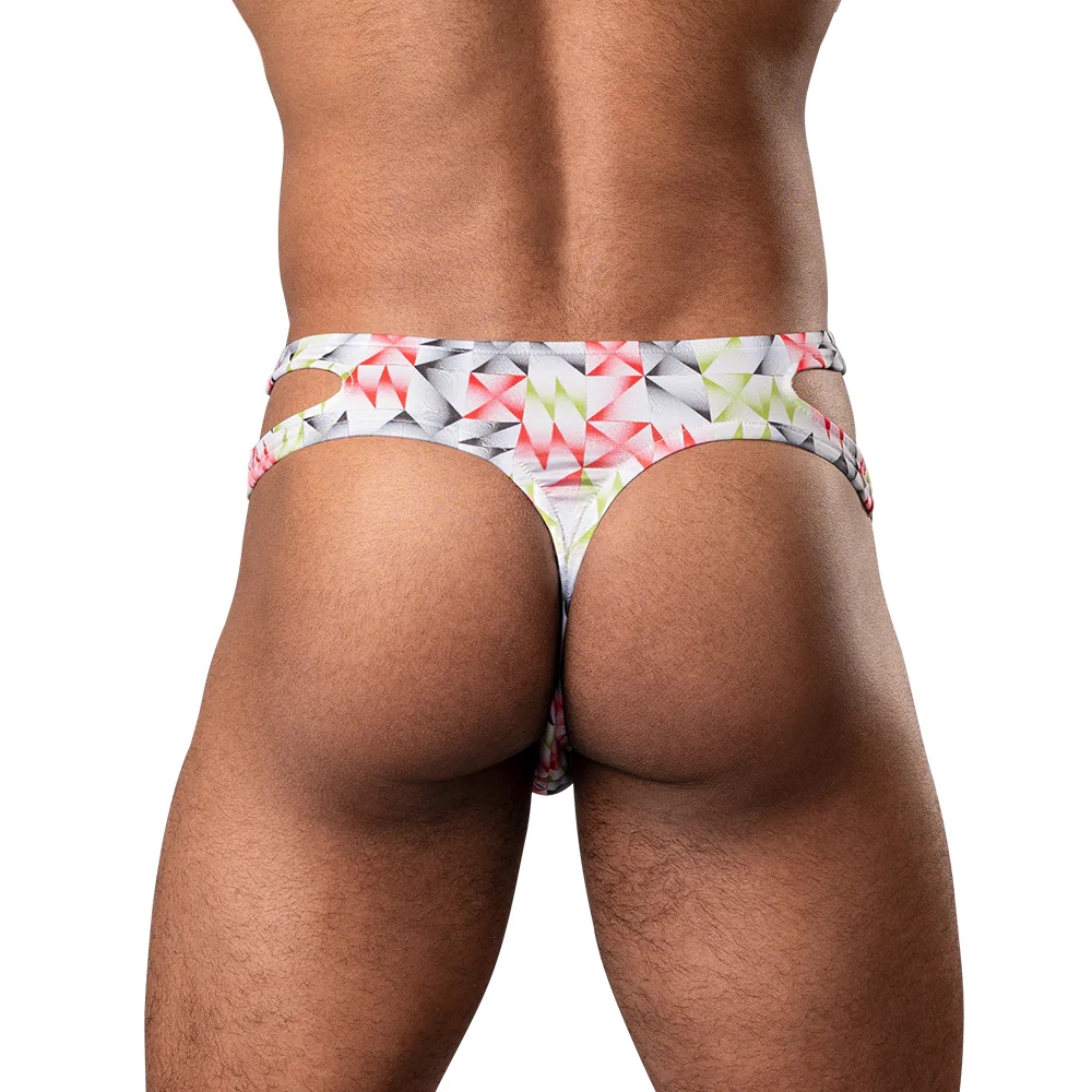 Male Power Cut It Out! Cutout Thong Red/Black
