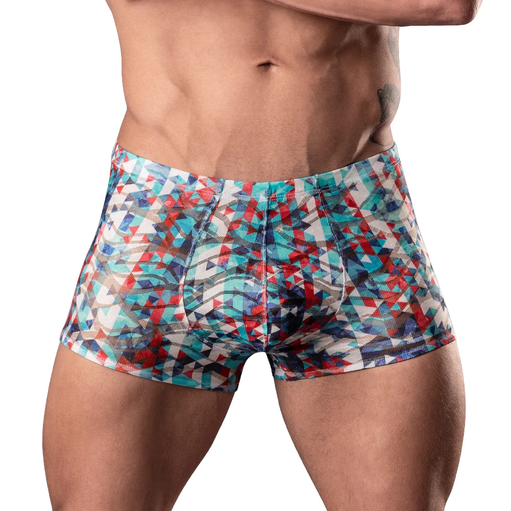 Male Power Your Lace Or Mine Pouch Short Geometric