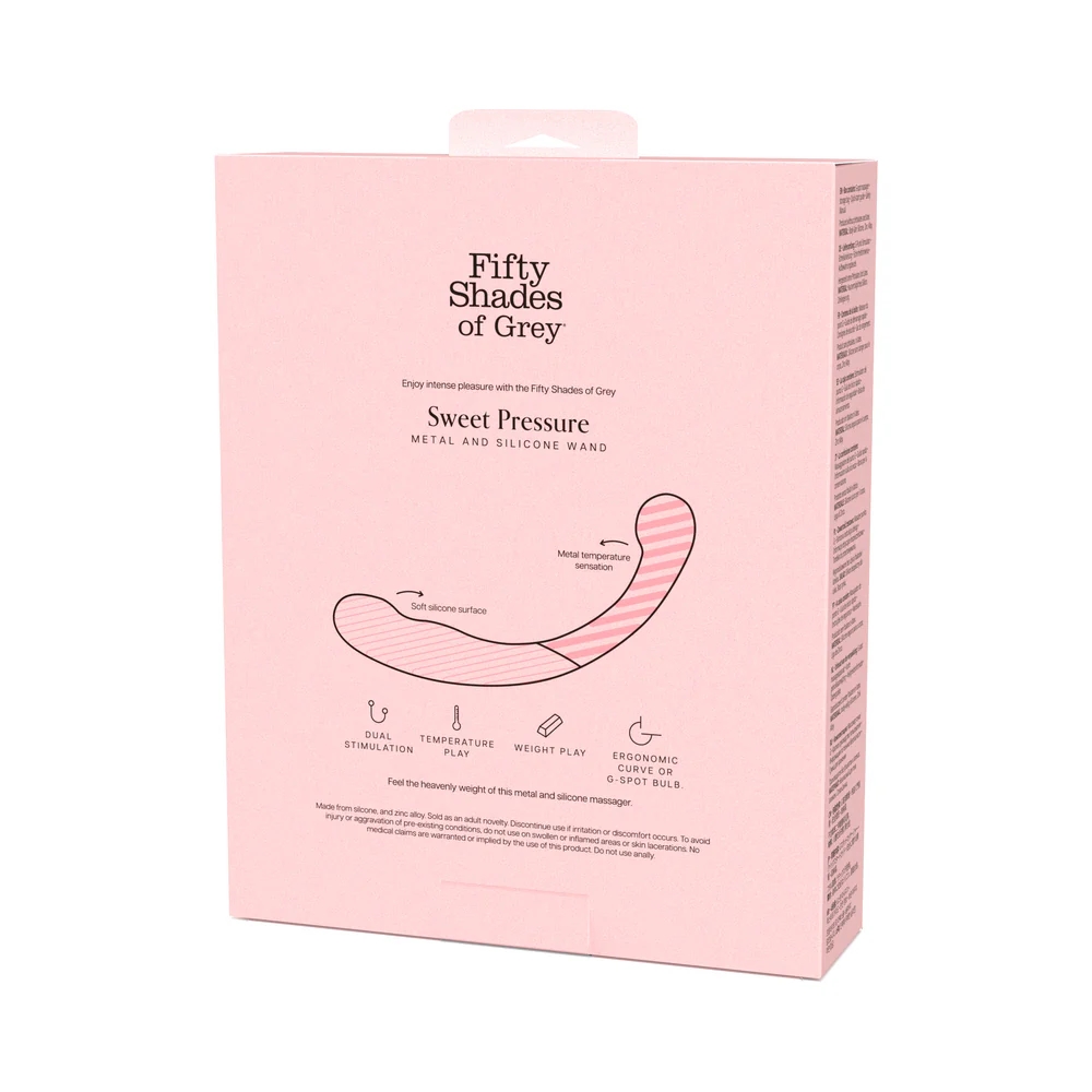 Fifty Shades of Grey Sweet Pressure Dark Steel and Silicone Double-Ended Dildo