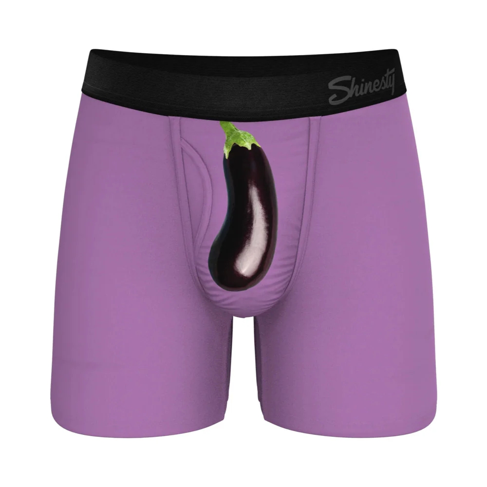 Shinesty The Double Entendre Eggplant Ball Hammock Pouch Underwear with Fly