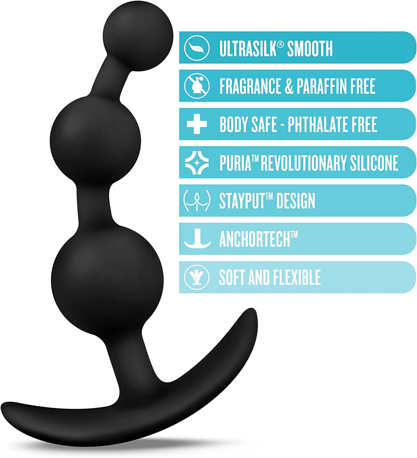 Anal Silicone Small Beaded Butt Plug