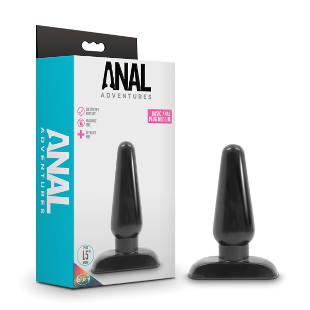 Anal Medium Butt Plug Black