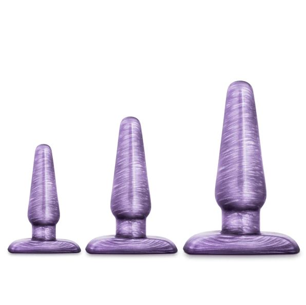 Anal 3-Piece Butt Plug Trainer Kit Purple