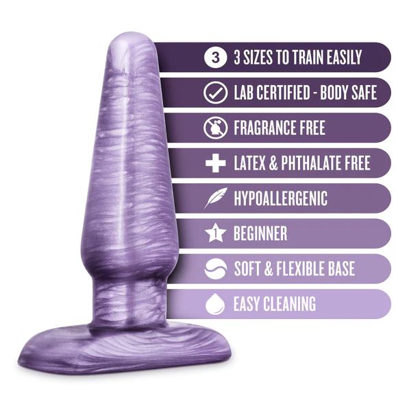 Anal 3-Piece Butt Plug Trainer Kit Purple