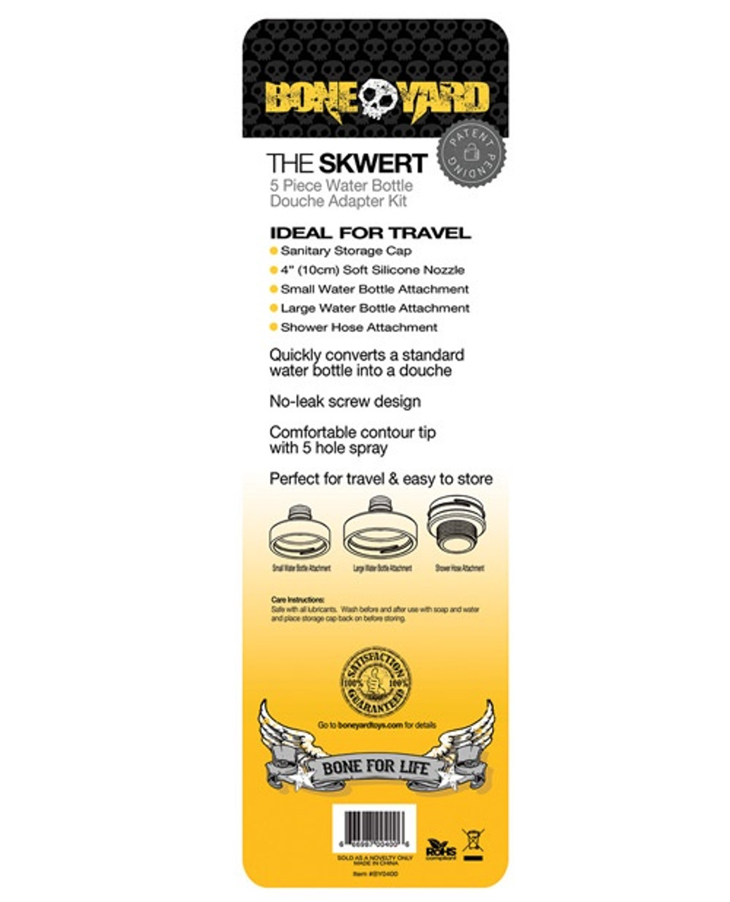 On-the-Go Silicone Douche Kit with Water Bottle Adapters