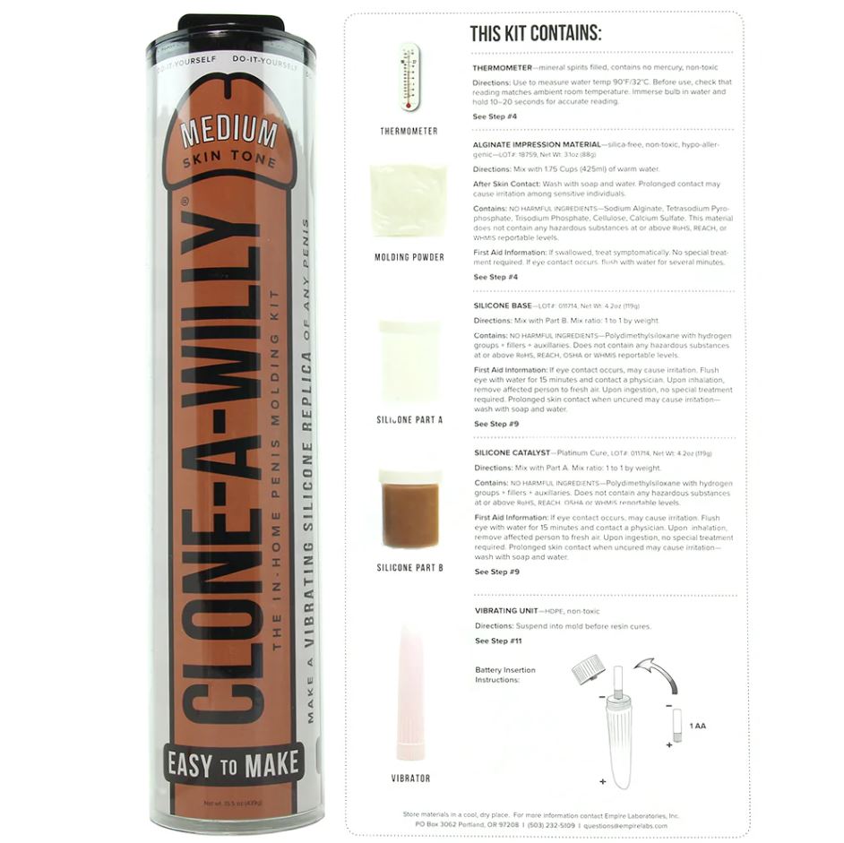 Clone-A-Willy DIY Vibrating Dildo Kit Light Brown