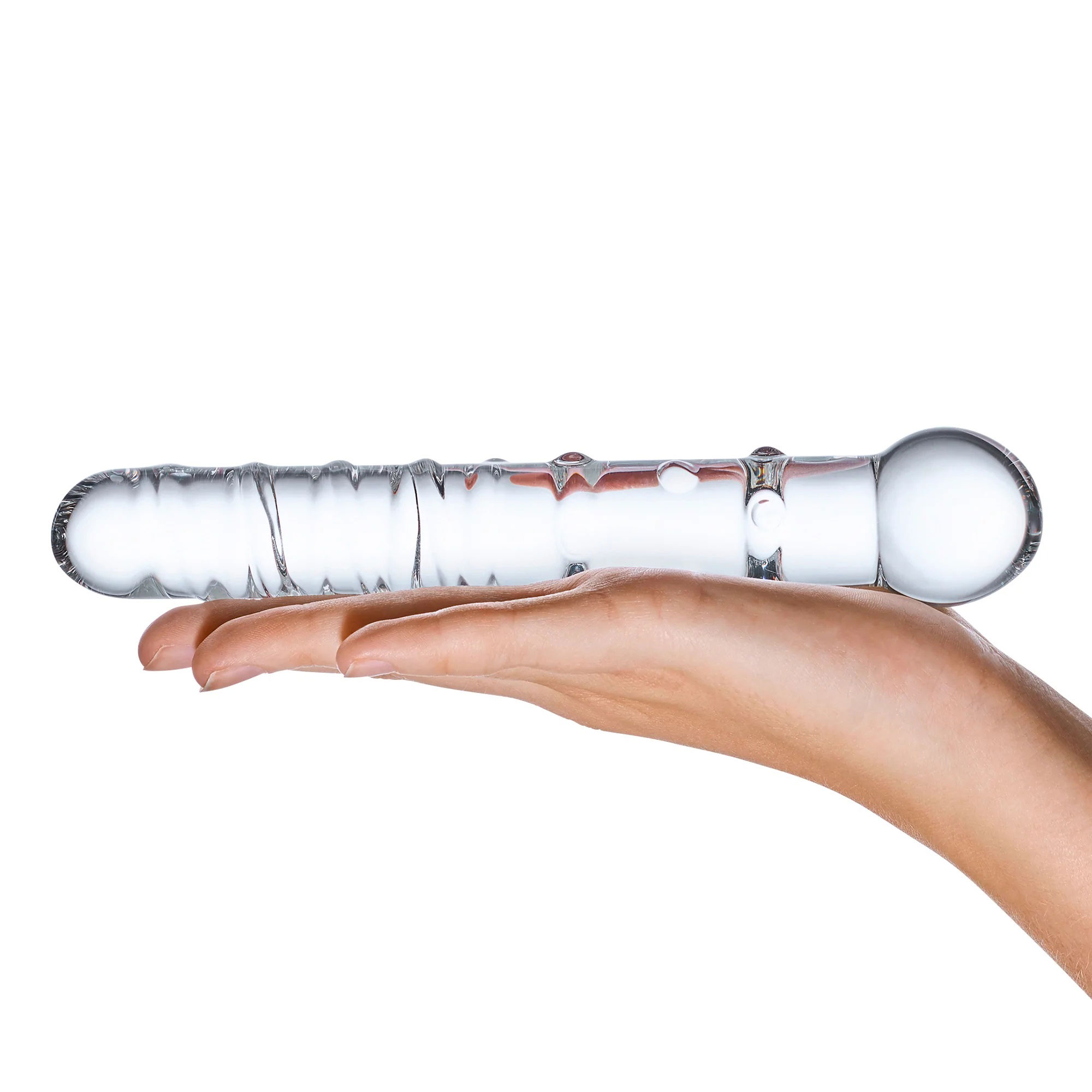 7 in. Glas Callisto Clear Glass Dildo