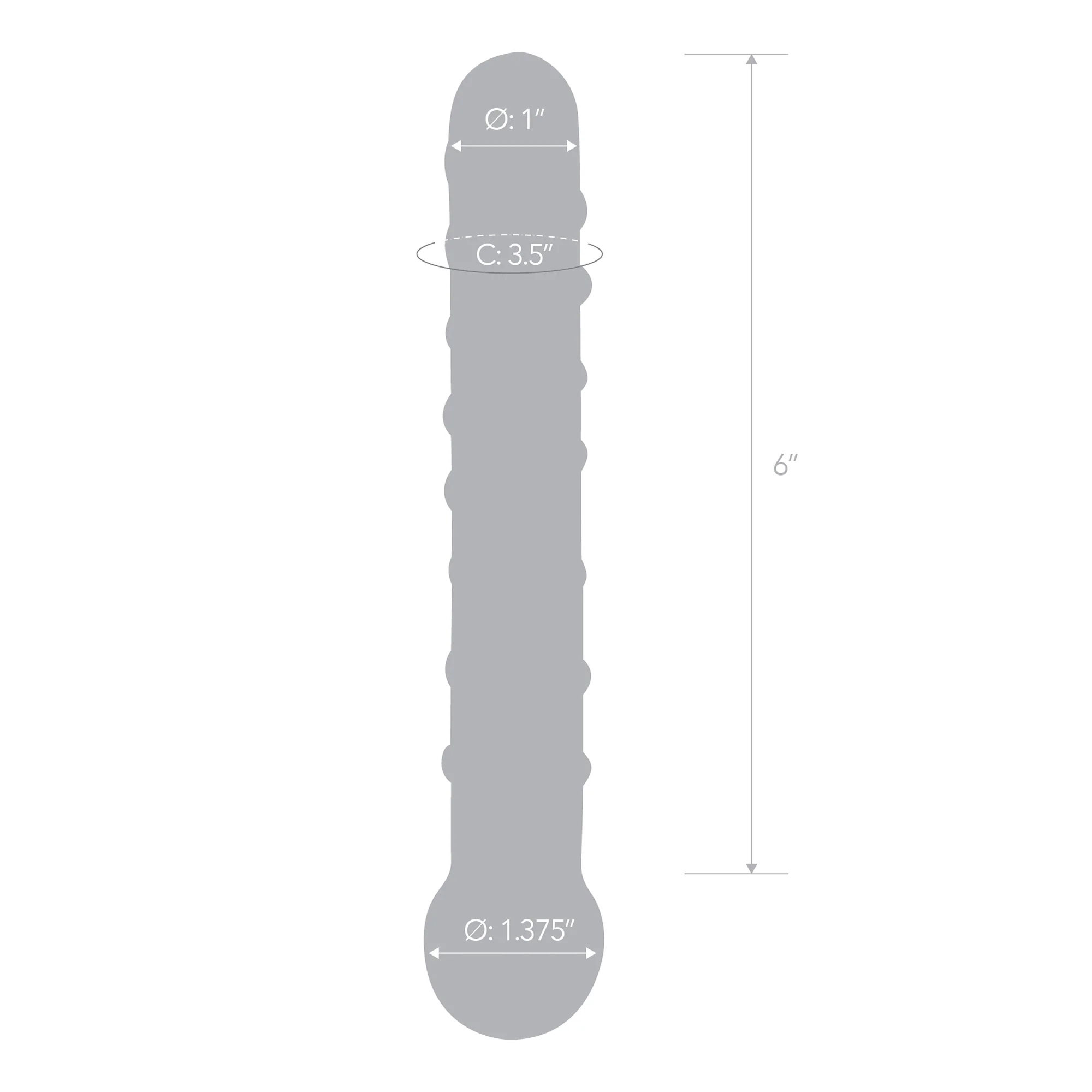 7 in. Glas Callisto Clear Glass Dildo
