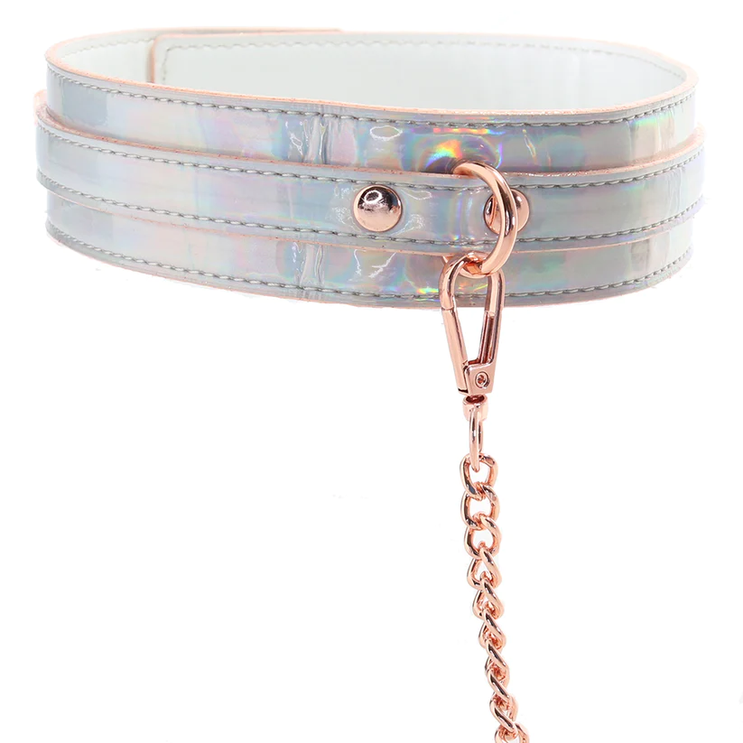 Cosmo Bondage Collar & Leash Rainbow