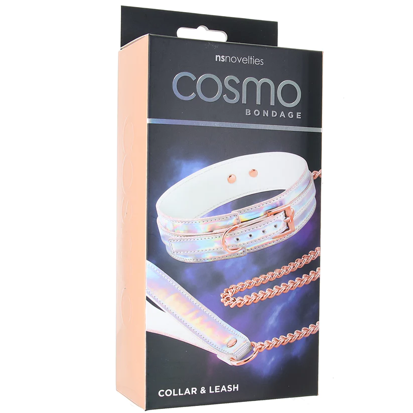 Cosmo Bondage Collar & Leash Rainbow