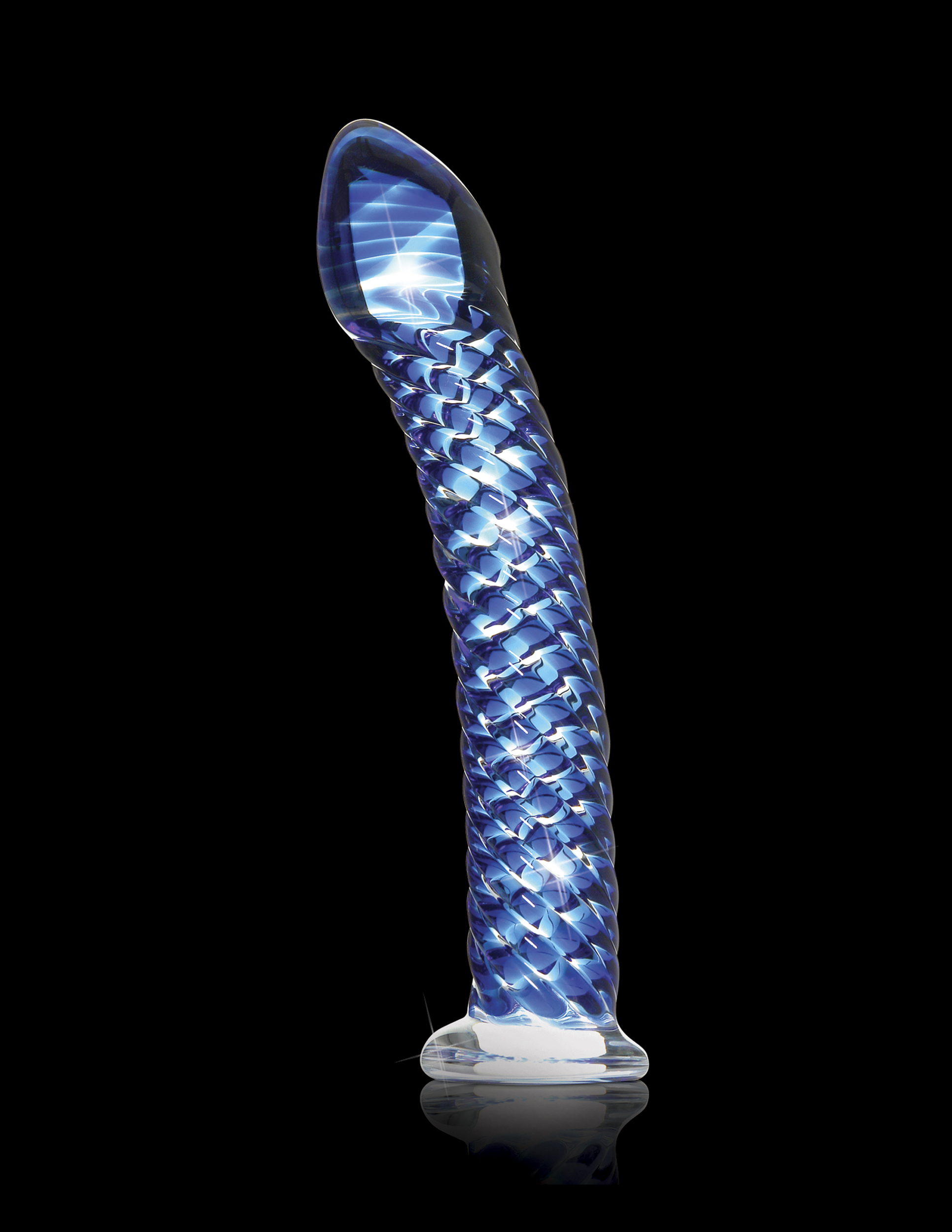 7 in. Glass Massager Blue
