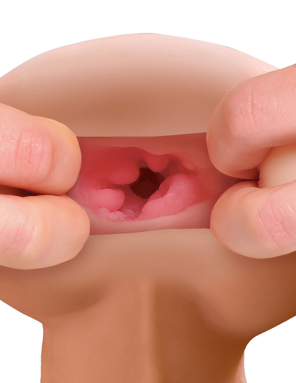 PDX Male Reach Around Anal Stroker and Realistic Cock Beige