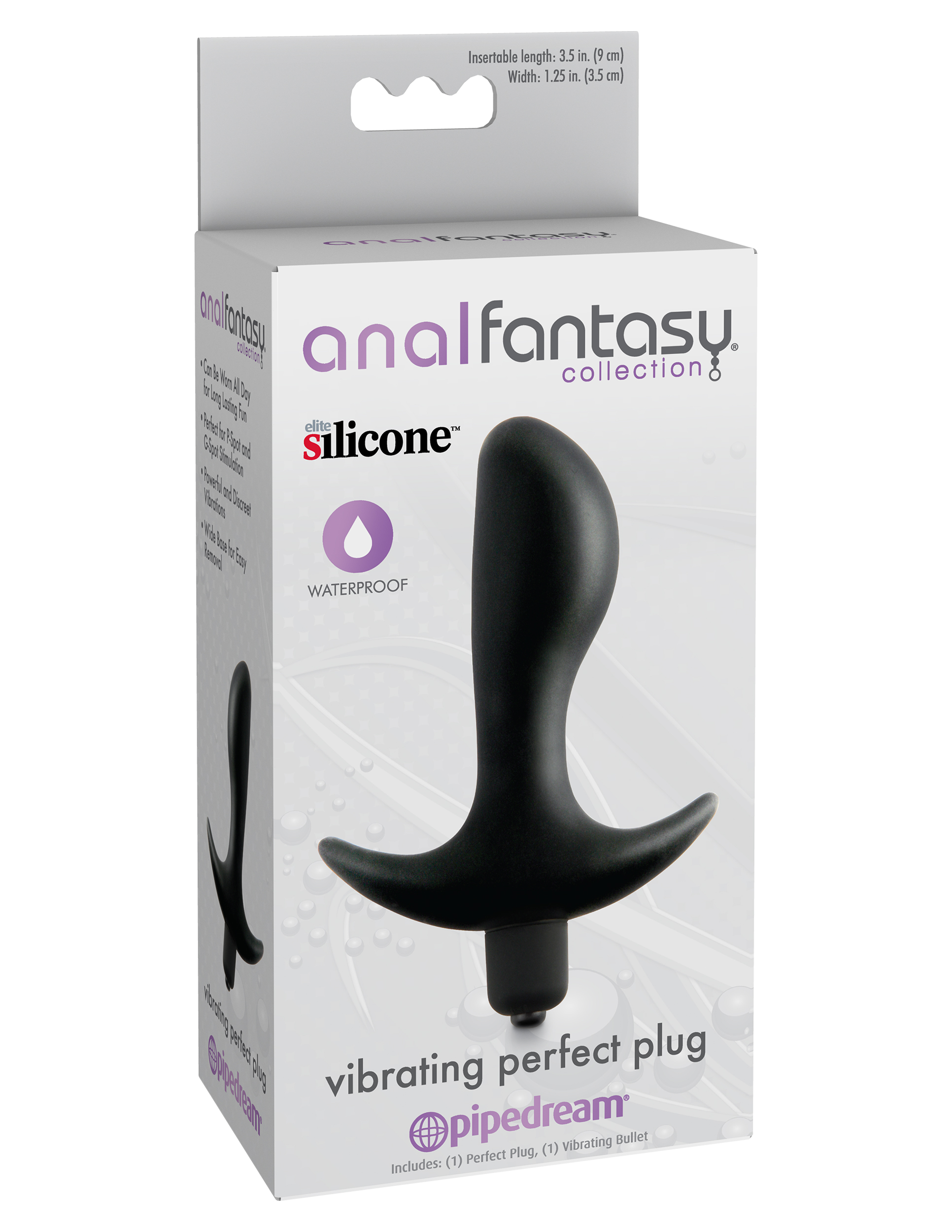 Anal Fantasy Collection Silicone Vibrating Butt Plug