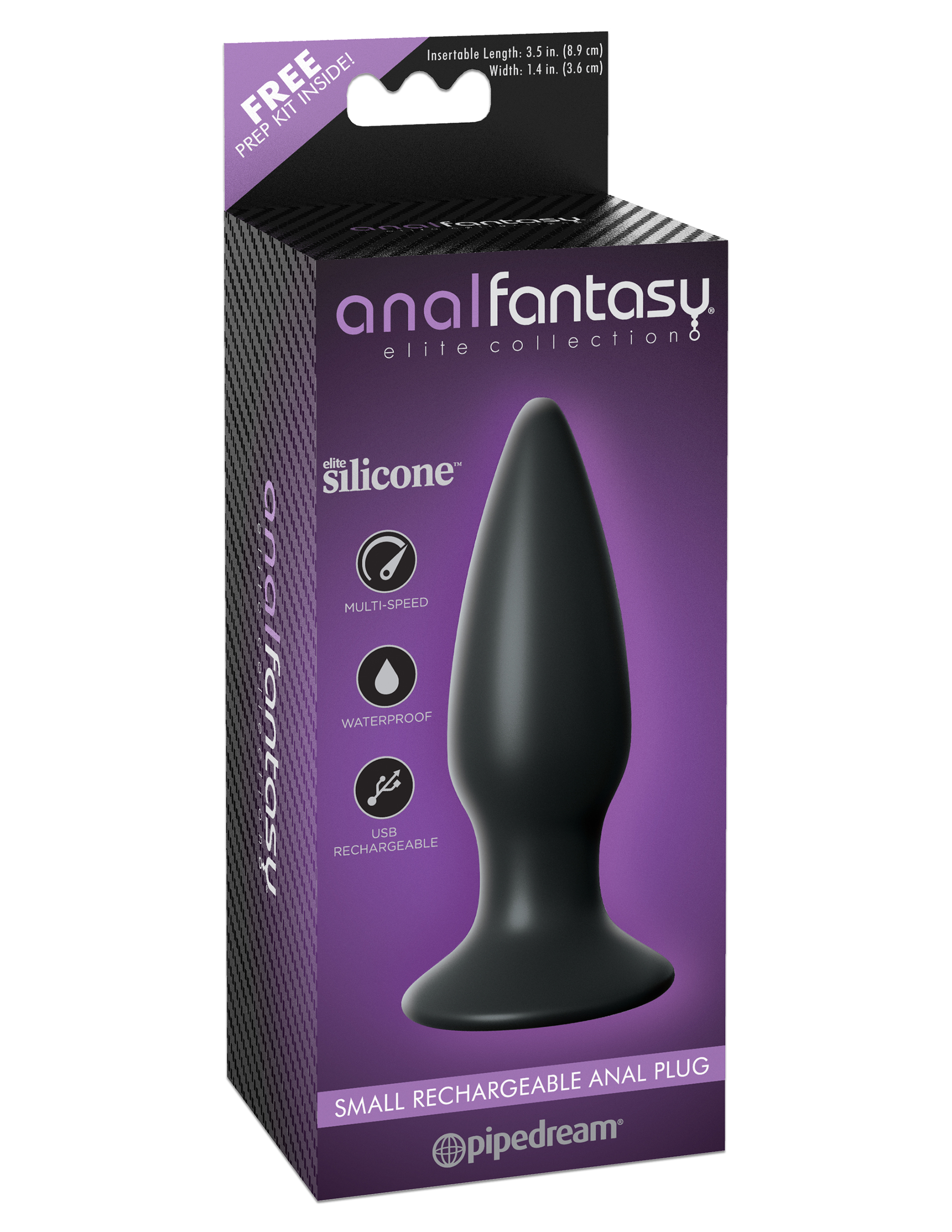 Anal Fantasy Elite Collection Small Vibrating Silicone Butt Plug