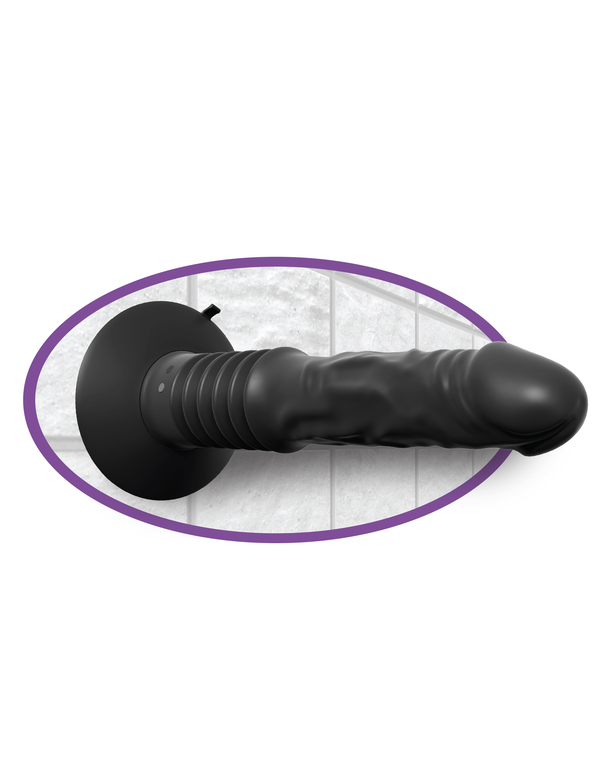 Anal Fantasy Elite Collection Silicone Vibrating Ass Fucker 12 in. Thrusting Dildo